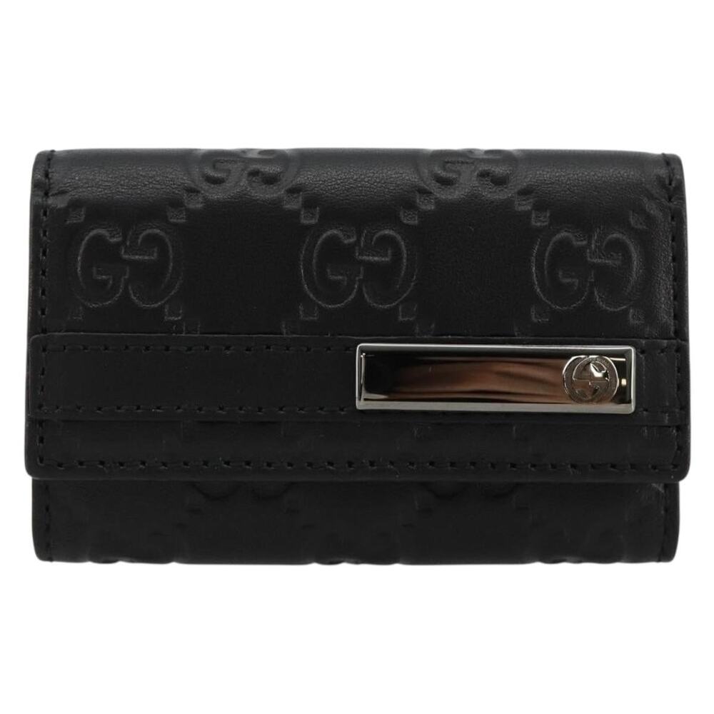 Gucci Guccissima GG Canvas Key Case Black